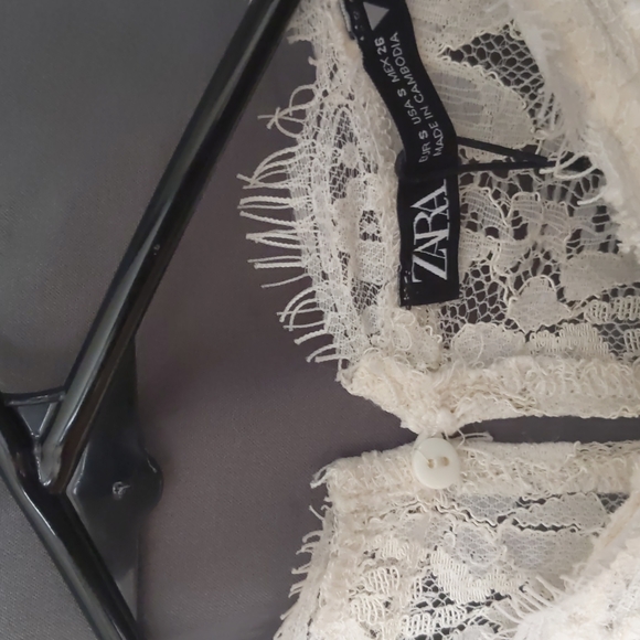 Zara Women's Shirt, Size: S, Color: Cream, NWT - Picture 5 of 6